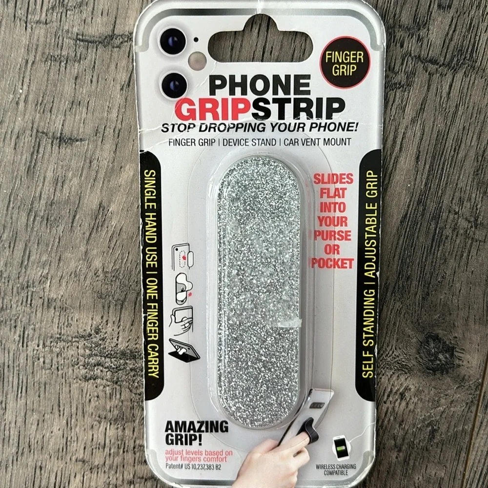 Novelty Max Glitter Phone Grip Strip – Single Count Pack/Pearl Series